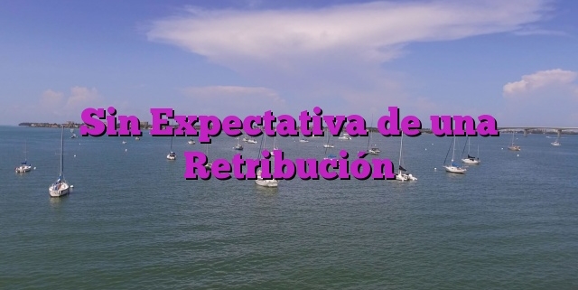 Sin Expectativa de una Retribución