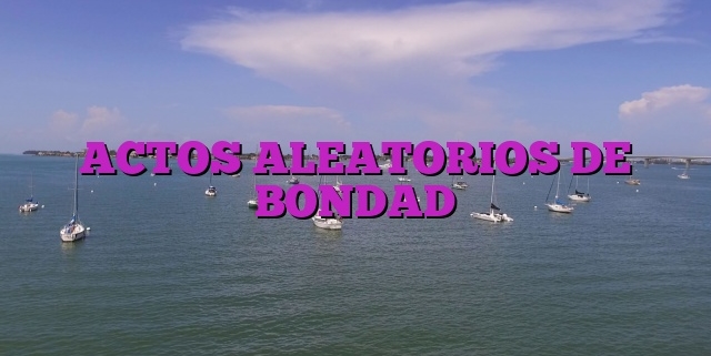 ACTOS ALEATORIOS DE BONDAD