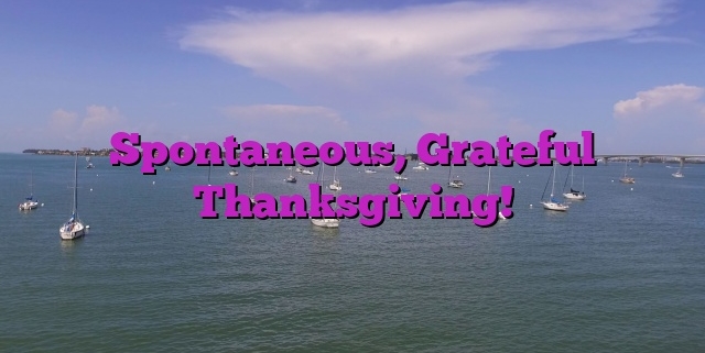 Spontaneous, Grateful Thanksgiving!