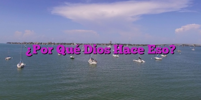 ¿Por Qué Dios Hace Eso?