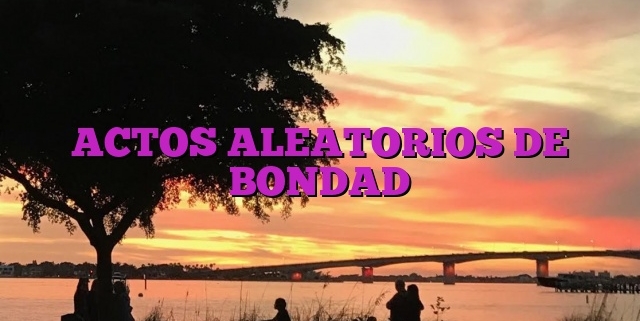 ACTOS ALEATORIOS DE BONDAD