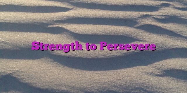 Strength to Persevere