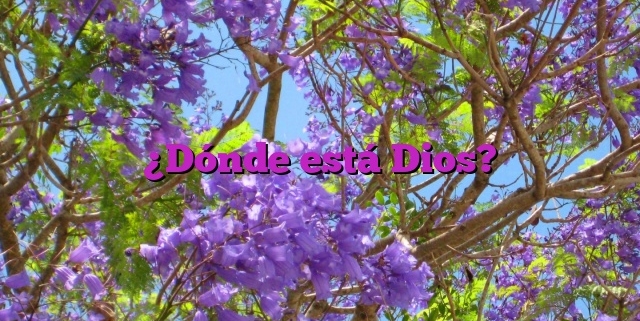 ¿Dónde está Dios?