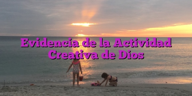 Evidencia de la Actividad Creativa de Dios