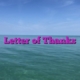 Letter of Thanks