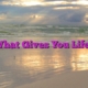 What Gives You Life?