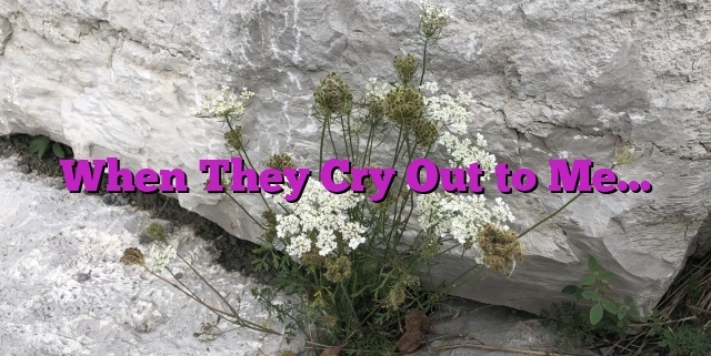 When They Cry Out to Me…