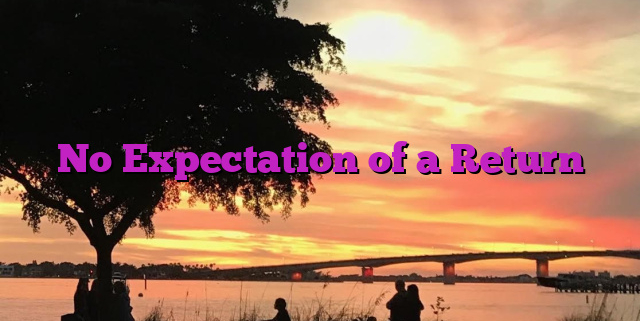 No Expectation of a Return